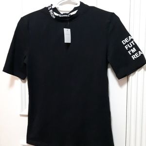 🛍️ NWT black t shirt with sayings